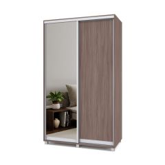 РОЛАНД Шкаф-купе с зеркалом Шимо темный (450*1300) Р432 в Можге - mozhga.mebel24.online | фото 2