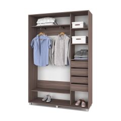 РОЛАНД Шкаф-купе с зеркалом Шимо темный (450*1400) Р442 в Можге - mozhga.mebel24.online | фото 5