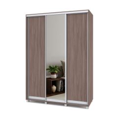 РОЛАНД Шкаф-купе с зеркалом Шимо темный (450*1600) Р462 в Можге - mozhga.mebel24.online | фото 2