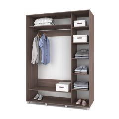 РОЛАНД Шкаф-купе с зеркалом Шимо темный (600*1700) Р672 в Можге - mozhga.mebel24.online | фото 2