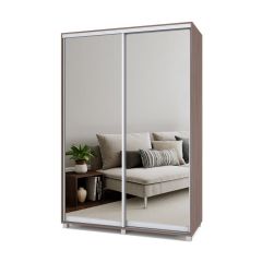РОЛАНД Шкаф-купе с зеркалами Шимо темный (600*1500) Р653 в Можге - mozhga.mebel24.online | фото