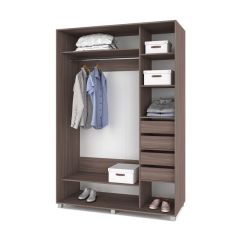 РОЛАНД Шкаф-купе с зеркалами Шимо темный (600*1500) Р653 в Можге - mozhga.mebel24.online | фото 4