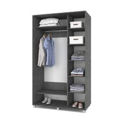 РОЛАНД Шкаф-купе зеркалом Камень темный (600*1500) Р652 в Можге - mozhga.mebel24.online | фото 2