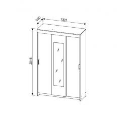 Шкаф-купе ШКП 2 (Венге/Ясень Анкор светлый) в Можге - mozhga.mebel24.online | фото 4