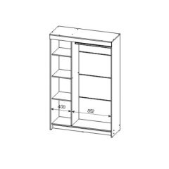 Шкаф-купе ШКП 2 (Венге/Ясень Анкор светлый) в Можге - mozhga.mebel24.online | фото 3