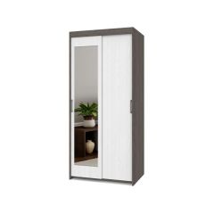 ТОМАС Шкаф-купе с зеркалом Анкор темный/светлый Т22 в Можге - mozhga.mebel24.online | фото