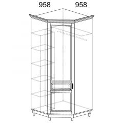 Шкаф угловой №418 Прованс в Можге - mozhga.mebel24.online | фото 2