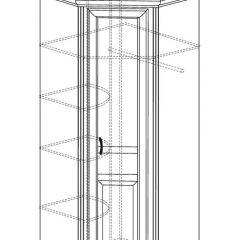 Шкаф угловой №562 "Алиса" (угол 875*875) в Можге - mozhga.mebel24.online | фото 2