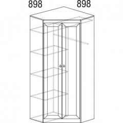 Шкаф угловой №606 "Инна" (угол 898*898) Денвер светлый в Можге - mozhga.mebel24.online | фото