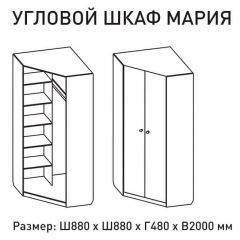 Шкаф угловой Мария 880*880 (ЛДСП 1 кат.) в Можге - mozhga.mebel24.online | фото 2