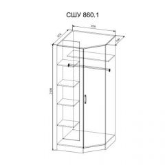 СОФИ СШУ860.1 Шкаф угловой в Можге - mozhga.mebel24.online | фото 2