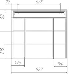 Шкаф-зеркало Аврора 80 с подсветкой LED Домино (DV8009HZ) в Можге - mozhga.mebel24.online | фото 10