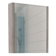 Шкаф-зеркало Quadro 60 Дуб серый левый/правый Домино (DQ1702HZ) в Можге - mozhga.mebel24.online | фото