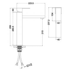 Смеситель д/ум MELANA-F610202 Cubo нерж.сталь, однорычажный, сатин, литой излив в Можге - mozhga.mebel24.online | фото 3