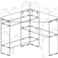 Стол письменный СП-2 (угловой) белый в Можге - mozhga.mebel24.online | фото 3