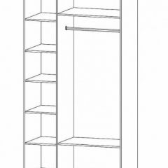 ГАММА Спальный гарнитур (модульный) дуб вотан в Можге - mozhga.mebel24.online | фото 13