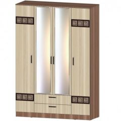 КОСТА-РИКА Шкаф 4-х створчатый (шимо темный/шимо светлый) в Можге - mozhga.mebel24.online | фото