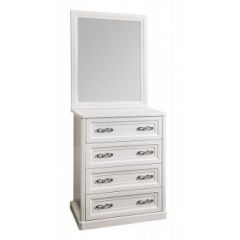 Спальня Мишель 4-х ств 1600 (белый матовый/экокожа) в Можге - mozhga.mebel24.online | фото 6