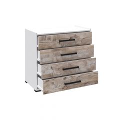 Спальня Соната Комод (Белый/Дуб юкон) в Можге - mozhga.mebel24.online | фото 2