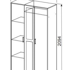 Спальный гарнитур МСП-1 (Дуб золотой/Камень темный) 1400 в Можге - mozhga.mebel24.online | фото 9