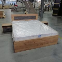 Спальный гарнитур МСП-1 (Дуб золотой/Камень темный) 1600 в Можге - mozhga.mebel24.online | фото 12