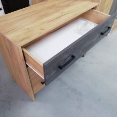 Спальный гарнитур МСП-1 (Дуб золотой/Камень темный) 1600 в Можге - mozhga.mebel24.online | фото 13