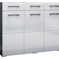 Спальный гарнитур Ненси (Венге/Белый глянец) в Можге - mozhga.mebel24.online | фото 8