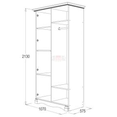 Спальный гарнитур Ольга-1Н (модульная) в Можге - mozhga.mebel24.online | фото 3