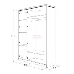 Спальный гарнитур Ольга-1Н (модульная) в Можге - mozhga.mebel24.online | фото 5