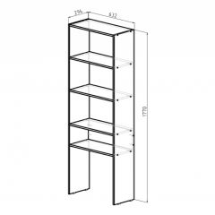 Стеллаж Элемент-1 (дуб сонома) в Можге - mozhga.mebel24.online | фото 2