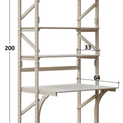 Стеллаж+стол Конструктор Арт.СRСт1-1 в Можге - mozhga.mebel24.online | фото 2