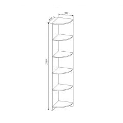 СКАНДИ СДУ370.1 Стеллаж угловой в Можге - mozhga.mebel24.online | фото 2