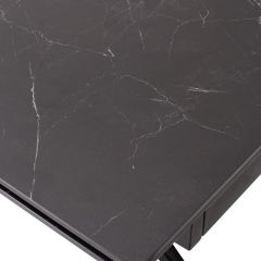 Стол FORIO 160 MATT BLACK MARBLE SOLID CERAMIC / BLACK, ®DISAUR в Можге - mozhga.mebel24.online | фото 9