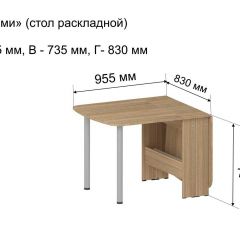 Стол-книжка раздвижной "Оригами" в Можге - mozhga.mebel24.online | фото 5