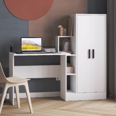 Стол компьютерный СКМ-1 ЛДСП Белый в Можге - mozhga.mebel24.online | фото