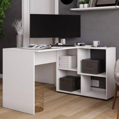 Стол компьютерный угловой СКМУ-4 Белый в Можге - mozhga.mebel24.online | фото