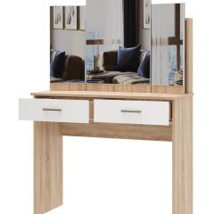 БЕАТРИС Стол туалетный (Дуб Сонома/Белый глянец) в Можге - mozhga.mebel24.online | фото 2