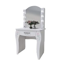 Стол туалетный Розалия №12 + ПОДСВЕТКА (лиственница белая, омела) в Можге - mozhga.mebel24.online | фото 1