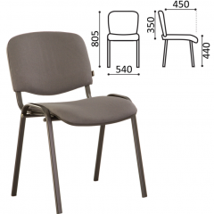 Стул BRABIX "Iso CF-005" (черный каркас, ткань серая) 531972 в Можге - mozhga.mebel24.online | фото 2