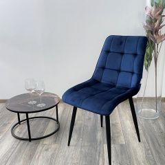 Стул CHIC BLUVEL-86 NAVY BLUE / черный каркас М-City в Можге - mozhga.mebel24.online | фото 5