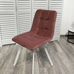 Стул CHILLI-Q SQUARE розовый #15, велюр / белый каркас, 4 шт./1 к, М-City в Можге - mozhga.mebel24.online | фото 4