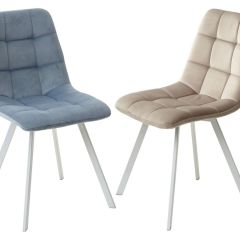 Стул CHILLI SQUARE G108-56 пудровый синий, велюр/ белый каркас М-City в Можге - mozhga.mebel24.online | фото 3