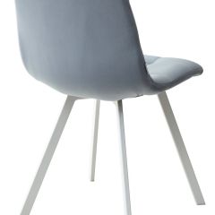 Стул CHILLI SQUARE G108-56 пудровый синий, велюр/ белый каркас М-City в Можге - mozhga.mebel24.online | фото 4