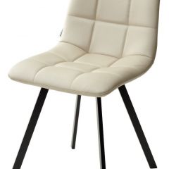 Стул CHILLI SQUARE HK017-02 серо-бежевый, PU/ черный каркас М-City в Можге - mozhga.mebel24.online | фото