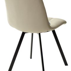 Стул CHILLI SQUARE HK017-02 серо-бежевый, PU/ черный каркас М-City в Можге - mozhga.mebel24.online | фото 4
