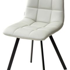 Стул CHILLI SQUARE HK017-03 светло-серый, PU/ черный каркас М-City в Можге - mozhga.mebel24.online | фото