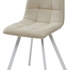 Стул CHILLI SQUARE UF860-01B бежевый, ткань/ белый каркас М-City в Можге - mozhga.mebel24.online | фото
