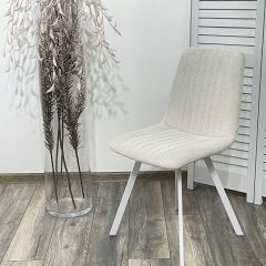 Стул ELVIS WZ2042-18 белая галька фактурный велюр / белый каркас М-City в Можге - mozhga.mebel24.online | фото