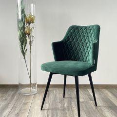 Стул HERMAN 360 град. ЗЕЛЕНЫЙ #19, велюр / черный каркас М-City в Можге - mozhga.mebel24.online | фото