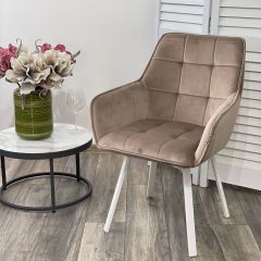 Стул MAVERICK 360 град. поворот. BLUVEL-40 BEIGE/ белый каркас, М-City в Можге - mozhga.mebel24.online | фото 2